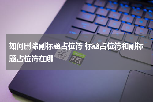 如何删除副标题占位符 标题占位符和副标题占位符在哪