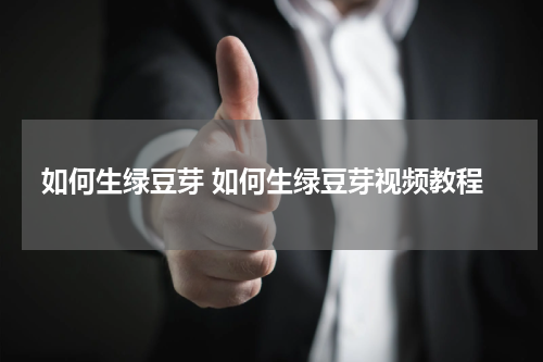 如何生绿豆芽 如何生绿豆芽视频教程