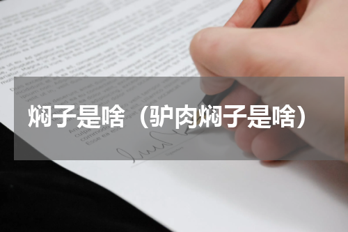 焖子是啥（驴肉焖子是啥）