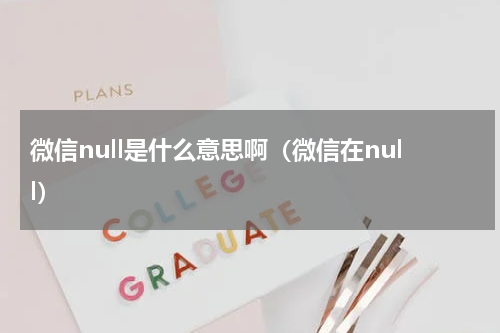 微信null是什么意思啊（微信在null）