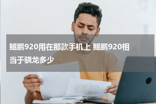 鲲鹏920用在那款手机上 鲲鹏920相当于骁龙多少