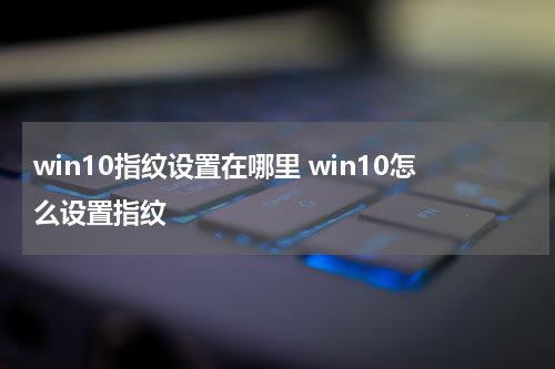win10指纹设置在哪里 win10怎么设置指纹