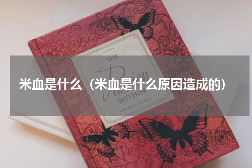 米血是什么（米血是什么原因造成的）
