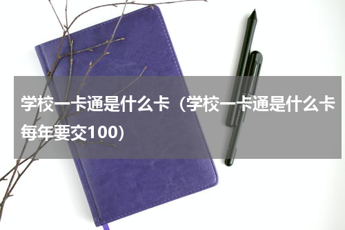 学校一卡通是什么卡（学校一卡通是什么卡每年要交100）