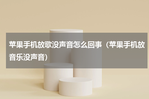苹果手机放歌没声音怎么回事（苹果手机放音乐没声音）