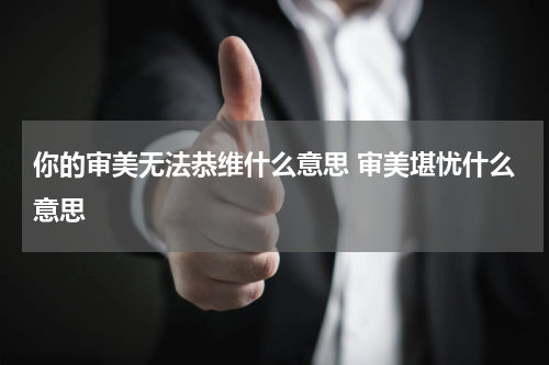 你的审美无法恭维什么意思 审美堪忧什么意思