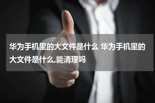 华为手机里的大文件是什么 华为手机里的大文件是什么,能清理吗