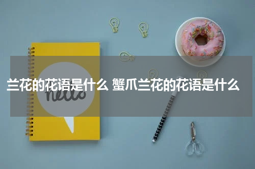 兰花的花语是什么 蟹爪兰花的花语是什么