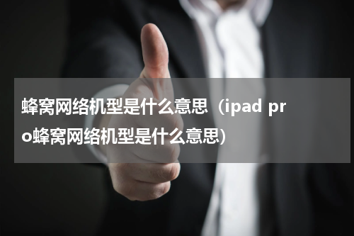 蜂窝网络机型是什么意思（ipad pro蜂窝网络机型是什么意思）