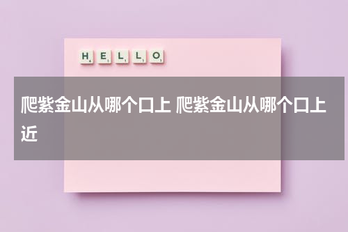 爬紫金山从哪个口上 爬紫金山从哪个口上近