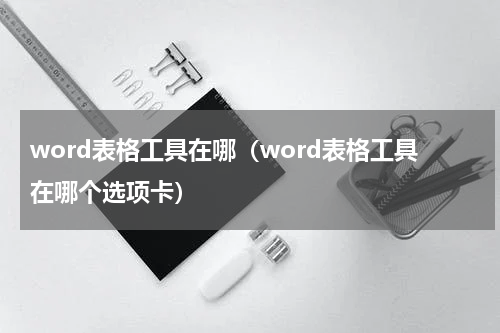 word表格工具在哪（word表格工具在哪个选项卡）