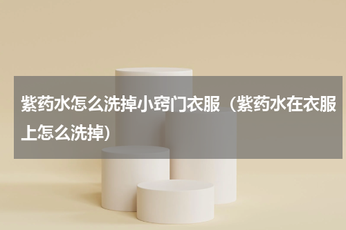 紫药水怎么洗掉小窍门衣服（紫药水在衣服上怎么洗掉）