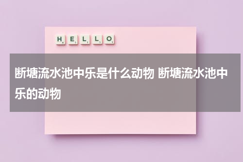 断塘流水池中乐是什么动物 断塘流水池中乐的动物