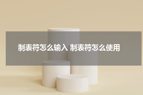 制表符怎么输入 制表符怎么使用