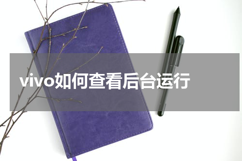 vivo如何查看后台运行