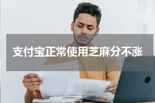 支付宝正常使用芝麻分不涨