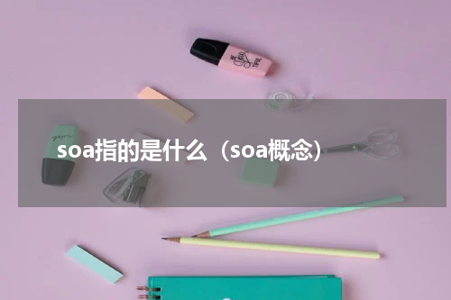 soa指的是什么（soa概念）