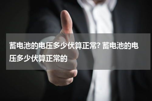 蓄电池的电压多少伏算正常? 蓄电池的电压多少伏算正常的