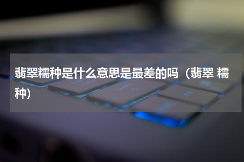 翡翠糯种是什么意思是最差的吗（翡翠 糯种）