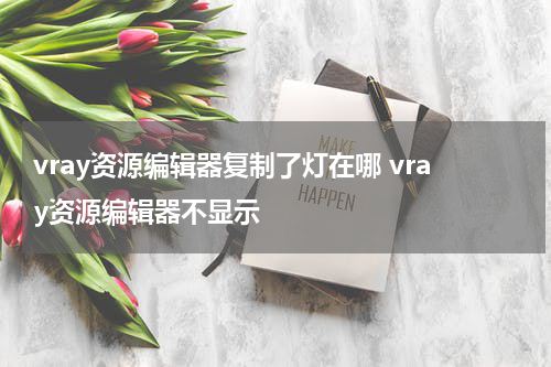 vray资源编辑器复制了灯在哪 vray资源编辑器不显示