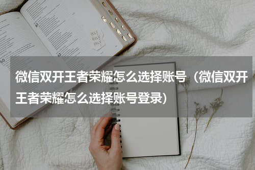 微信双开王者荣耀怎么选择账号（微信双开王者荣耀怎么选择账号登录）