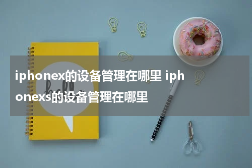 iphonex的设备管理在哪里 iphonexs的设备管理在哪里