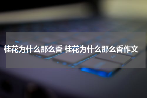 桂花为什么那么香 桂花为什么那么香作文