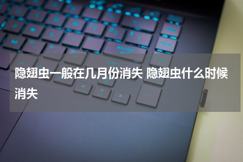 隐翅虫一般在几月份消失 隐翅虫什么时候消失
