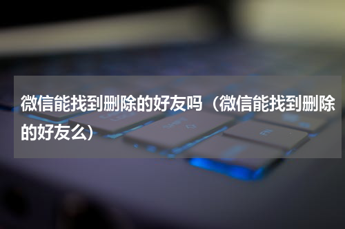 微信能找到删除的好友吗（微信能找到删除的好友么）