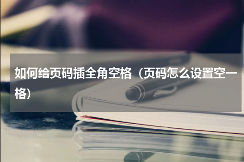 如何给页码插全角空格（页码怎么设置空一格）