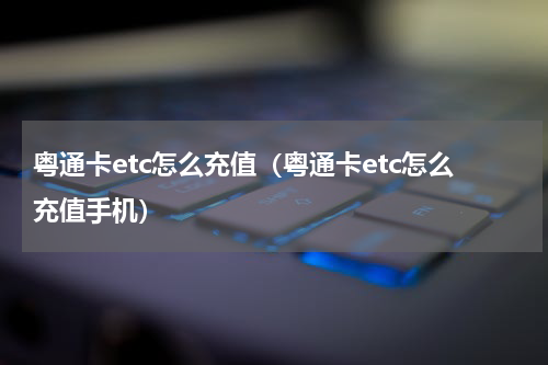 粤通卡etc怎么充值（粤通卡etc怎么充值手机）