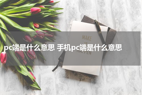 pc端是什么意思 手机pc端是什么意思