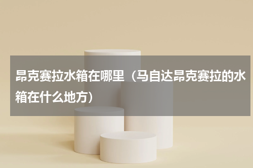 昂克赛拉水箱在哪里（马自达昂克赛拉的水箱在什么地方）