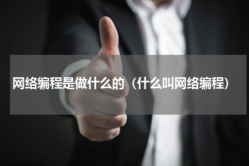 网络编程是做什么的（什么叫网络编程）