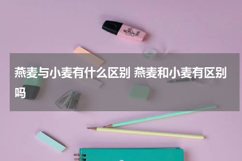 燕麦与小麦有什么区别 燕麦和小麦有区别吗