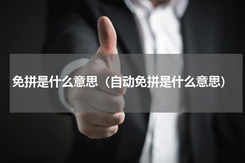 免拼是什么意思（自动免拼是什么意思）