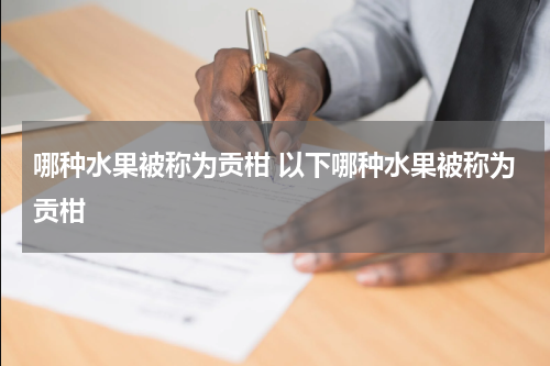 哪种水果被称为贡柑 以下哪种水果被称为贡柑