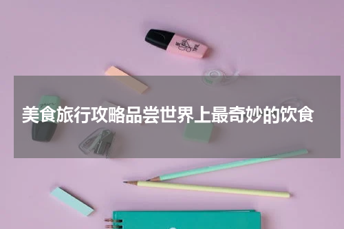  美食旅行攻略品尝世界上最奇妙的饮食