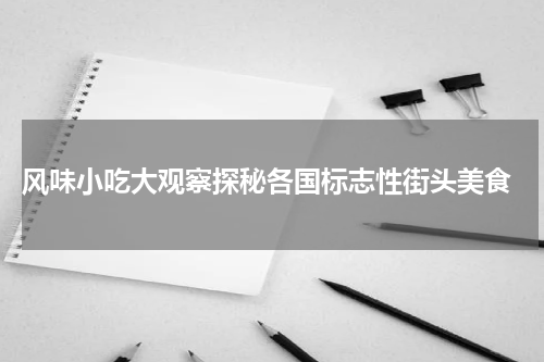  风味小吃大观察探秘各国标志性街头美食