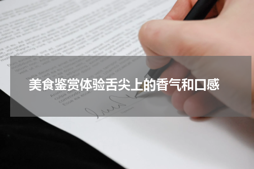 美食鉴赏体验舌尖上的香气和口感