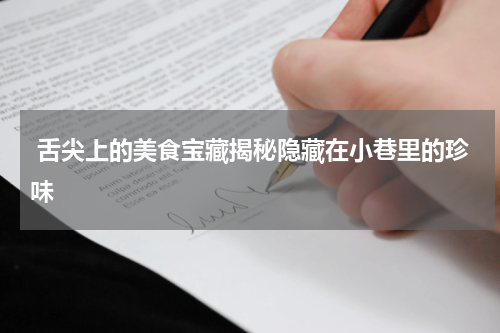  舌尖上的美食宝藏揭秘隐藏在小巷里的珍味