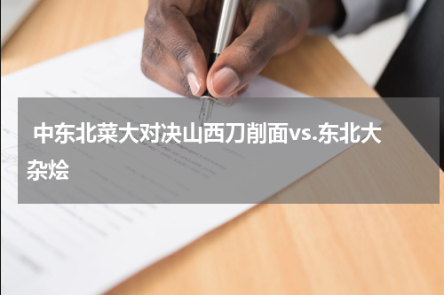  中东北菜大对决山西刀削面vs.东北大杂烩